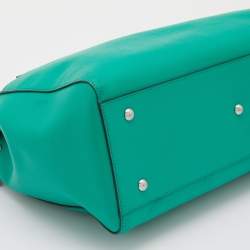 MCM Green Leather Convertible Tote