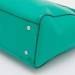 MCM Green Leather Convertible Tote