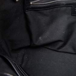 MCM Black/Silver Visetos Coated Canvas and Leather Shopper Tote