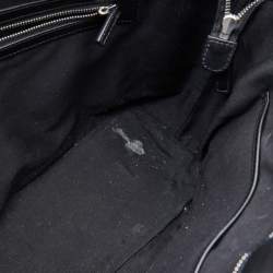 MCM Black/Silver Visetos Coated Canvas and Leather Shopper Tote