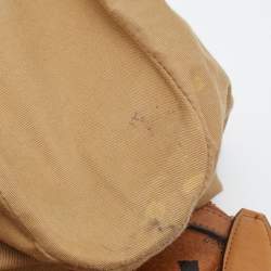 MCM Cognac Visetos Coated Canvas and Leather Hobo