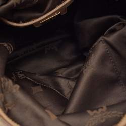 Pre Owned MCM Beige Visetos Coated Canvas and Leather Hobo