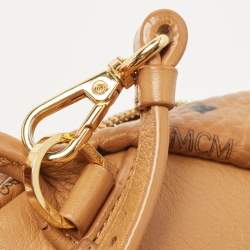 MCM Tan Visetos Coated Canvas and Leather Mini Studded Stark-Bebe Boo Backpack