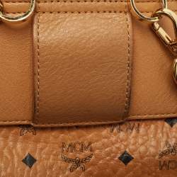 MCM Tan Visetos Coated Canvas and Leather Mini Studded Stark-Bebe Boo Backpack