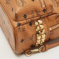 MCM Tan Visetos Coated Canvas and Leather Mini Studded Stark-Bebe Boo Backpack
