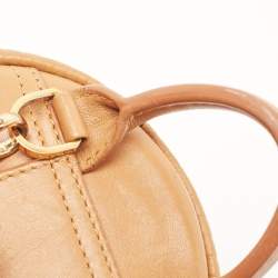 MCM Tan Visetos Coated Canvas and Leather Mini Studded Stark-Bebe Boo Backpack