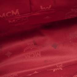 MCM Pink Visetos Coated Canvas and Leather Studs Backpack