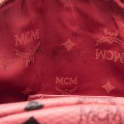 MCM Pink Visetos Coated Canvas and Leather Studs Backpack
