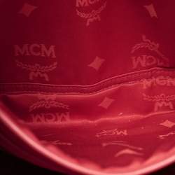 MCM Pink Visetos Coated Canvas and Leather Studs Backpack