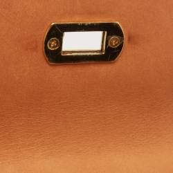 MCM Cognac Visetos Coated Canvas Heritage Top Handle Bag