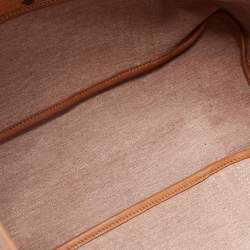 MCM Tan Visetos Coated Canvas and Leather Shopper Tote
