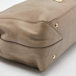 MCM Taupe Leather Shoulder Bag