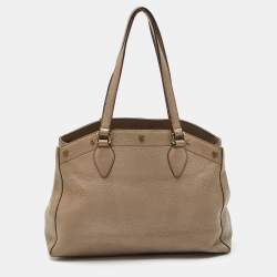 MCM Taupe Leather Shoulder Bag