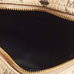 Pre Owned MCM Beige Visetos Coated Canvas and Leather Mini Studded Stark-Bebe Boo Backpack