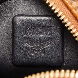MCM Cognac Visetos Coated Canvas and Leather Mini Studded Stark-Bebe Boo Backpack