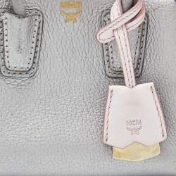 Pre Owned MCM Silver Leather Mini Milla Tote