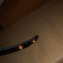 MCM Cognac/Black Visetos Coated Canvas and Leather Corina Tote