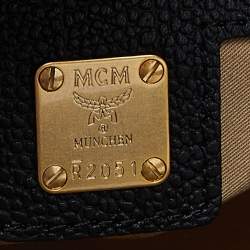 MCM Cognac/Black Visetos Coated Canvas and Leather Corina Tote