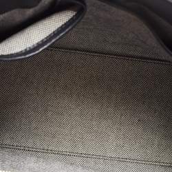 Pre Owned MCM Black/Cognac Visetos Leather Top Handle Bag