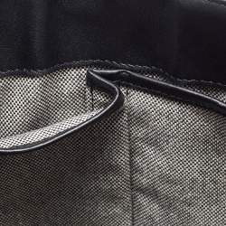 Pre Owned MCM Black/Cognac Visetos Leather Top Handle Bag