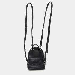 MCM Black Visetos Coated Canvas and Leather X-Mini Stark Bebe Boo Backpack