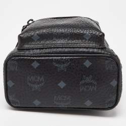 MCM Black Visetos Coated Canvas and Leather X-Mini Stark Bebe Boo Backpack