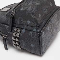 MCM Black Visetos Coated Canvas and Leather X-Mini Stark Bebe Boo Backpack