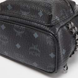 MCM Black Visetos Coated Canvas and Leather X-Mini Stark Bebe Boo Backpack