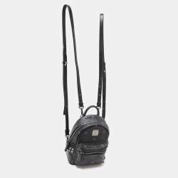 MCM Black Visetos Coated Canvas and Leather X-Mini Stark Bebe Boo Backpack