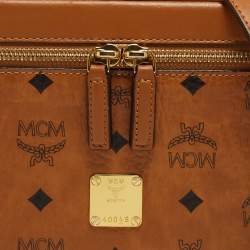 MCM Cognac Visetos Coated Canvas Rockstar Vanity Case