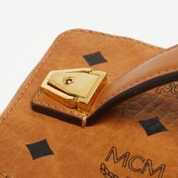 MCM Cognac Visetos Coated Canvas Rockstar Vanity Case