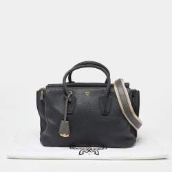 Pre Owned MCM Dark Grey Leather Medium Milla Tote