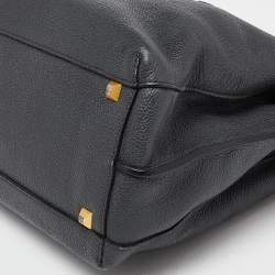 Pre Owned MCM Dark Grey Leather Medium Milla Tote