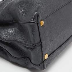 Pre Owned MCM Dark Grey Leather Medium Milla Tote