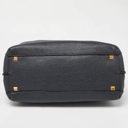 Pre Owned MCM Dark Grey Leather Medium Milla Tote