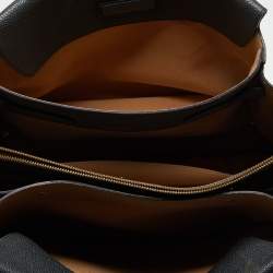 Pre Owned MCM Dark Grey Leather Medium Milla Tote