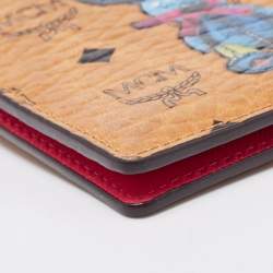 MCM Cognac Visetos Coated Canvas Bunny Bifold Wallet
