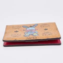 MCM Cognac Visetos Coated Canvas Bunny Bifold Wallet