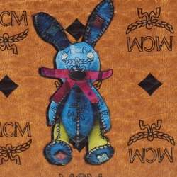 MCM Cognac Visetos Coated Canvas Bunny Bifold Wallet
