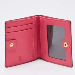 MCM Cognac Visetos Coated Canvas Bunny Bifold Wallet