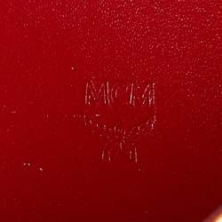 MCM Black/Cognac Visetos Coated Canvas Zip Around Wallet