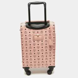 MCM Pink Visetos Coated Canvas Traveler Cabin Luggage 