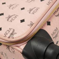 MCM Pink Visetos Coated Canvas Traveler Cabin Luggage 