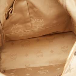 MCM Beige Visetos Coated Canvas and Leather Stark Side Studs Backpack
