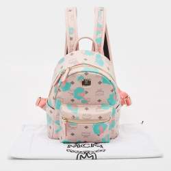 MCM Multicolor Leopard Print Visetos Coated Canvas and Leather Stark Backpack