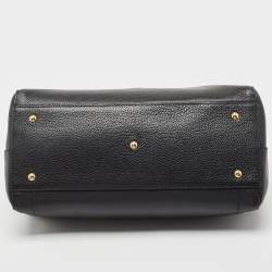 Pre Owned MCM Black Leather Double Zip Satchel