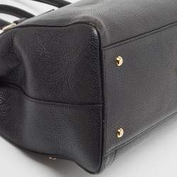 Pre Owned MCM Black Leather Double Zip Satchel