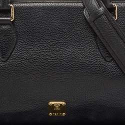 Pre Owned MCM Black Leather Double Zip Satchel