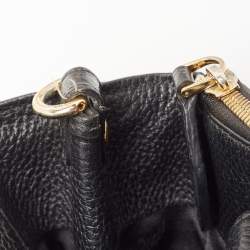 Pre Owned MCM Black Leather Double Zip Satchel