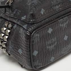 MCM Black Visetos Coated Canvas and Leather X-Mini Stark Bebe Boo Backpack